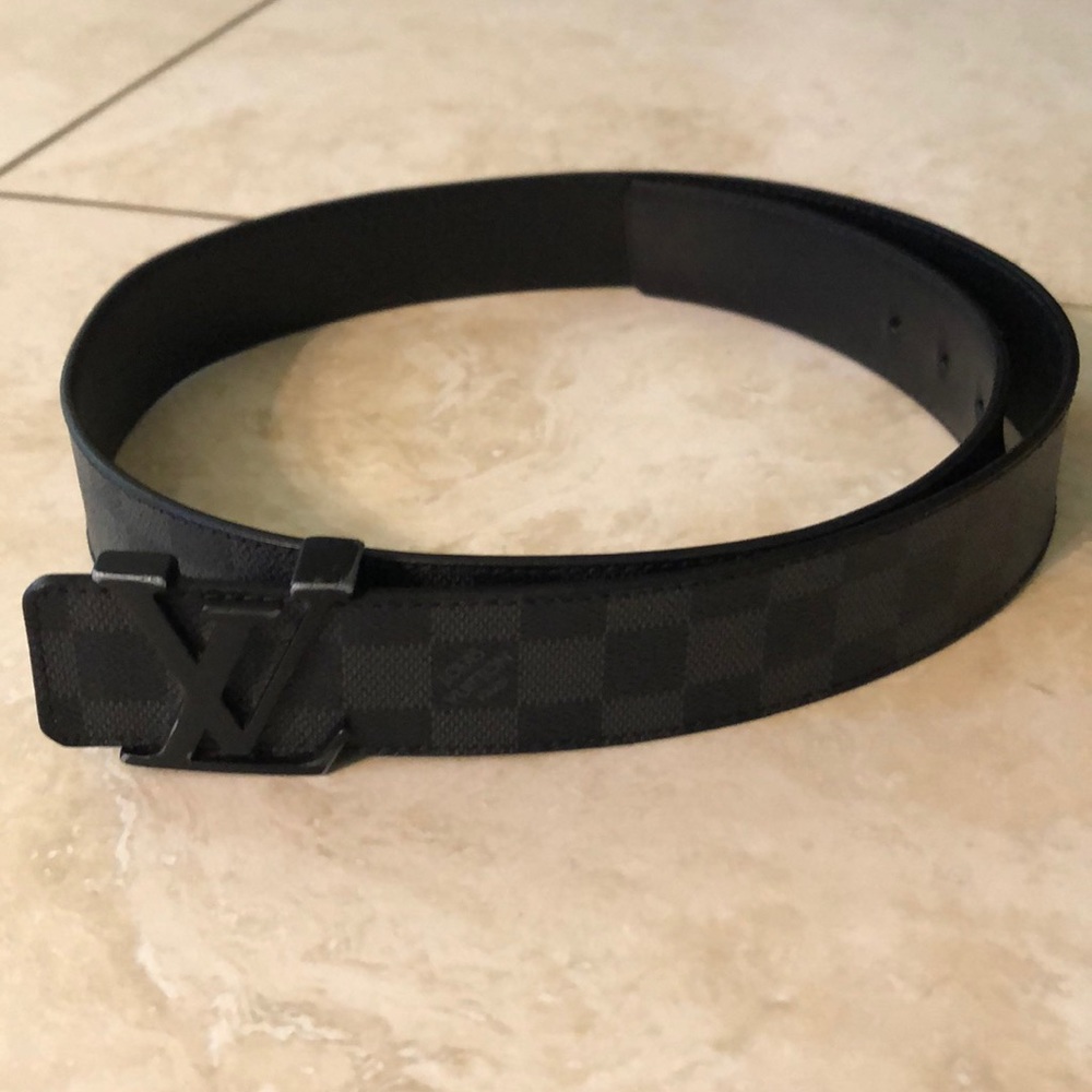 LV INITIALES Graphite 40MM REVERSIBLE BELT